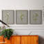 «White Field Flowers I», ensemble de 3 peintures sur toile encadrées-245800529-245800526