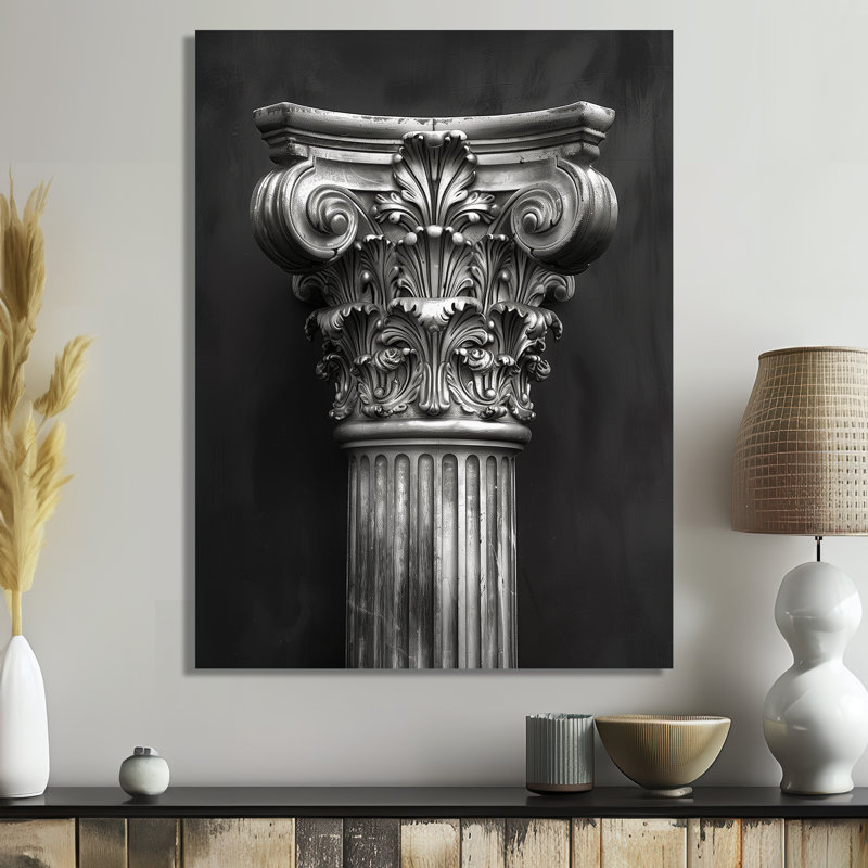 Monochromes romains architecturaux, reproduction d'art mural, H 24 po x l 32 po, Cadre simple blanc