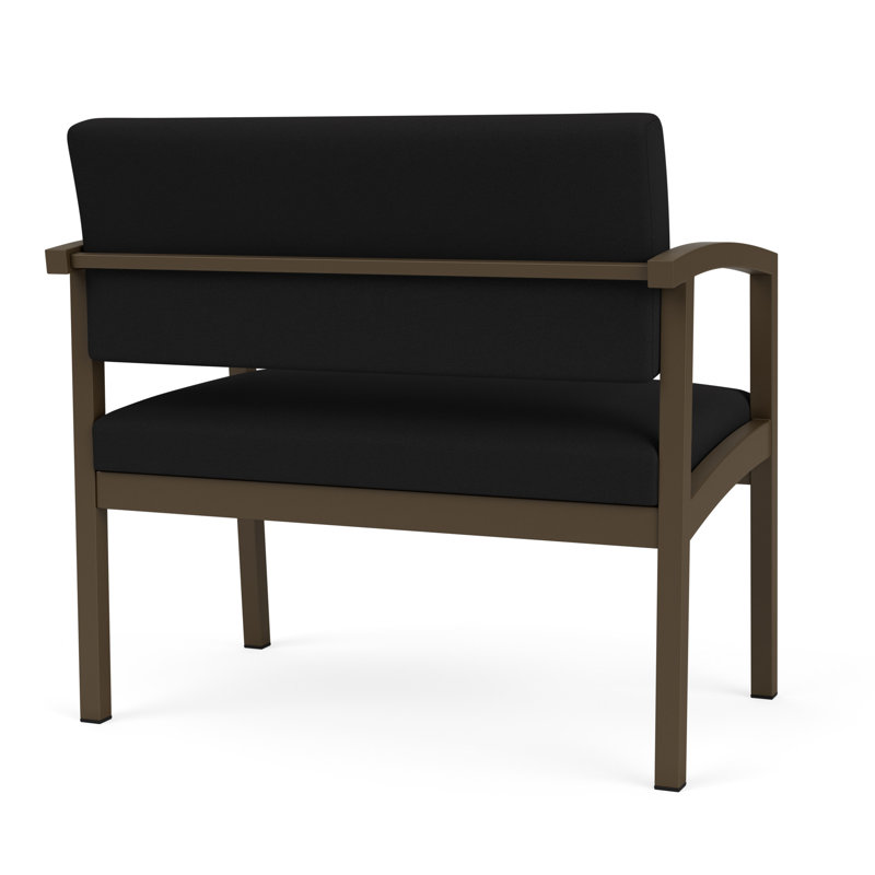 Chaise en acier Lenox, Bronze, Noir Visite Libre - tissu uni