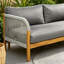 Causeuse d'extérieur moderne en corde de bois d'acacia à tissage de corde avec sièges profonds et coussins-674371150