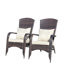 Chaise de patio avec coussins (coussin beige)