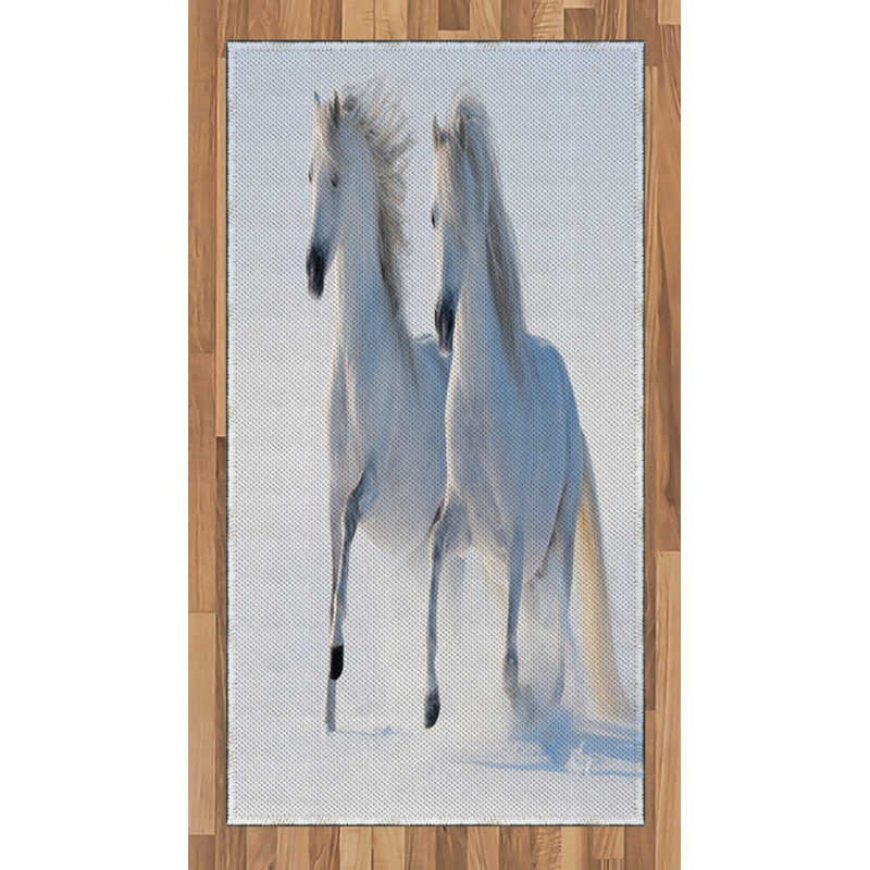 Tapis décoratif en laine à haute densité pour l'hiver, Rectangle 2 pi 7 po x 5 pi