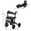 HOMCOM Rollator Walker Lightweight Mobility Walker with All-Terrain Wheels