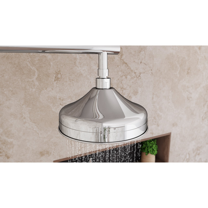 Atlantic 8 in. Round Rainfall Shower Head, Chrome, Chrome