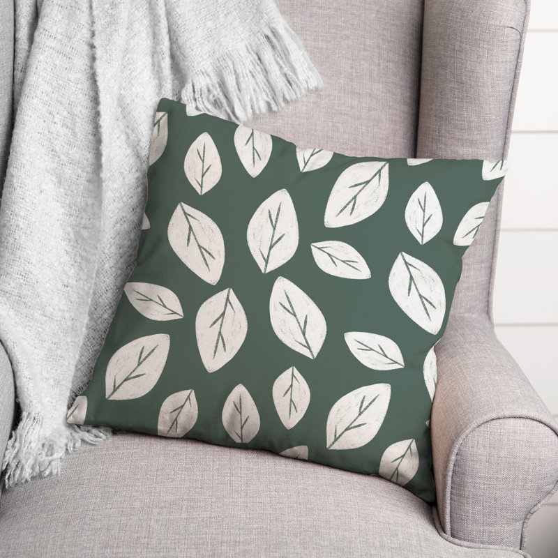 Housse et insert de coussin carré feuille de sauge