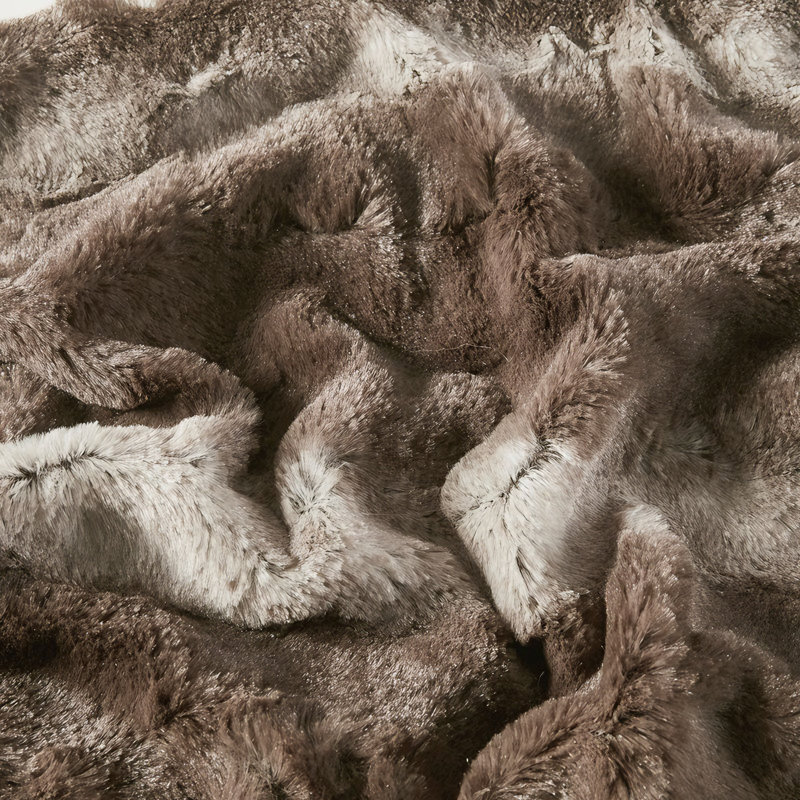 Luxuriously Soft Faux Fur Blanket, Brown