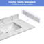 Plateau de meuble-lavabo simple 30 po avec lavabo - pour remplacement de meuble-lavabo, sans armoire