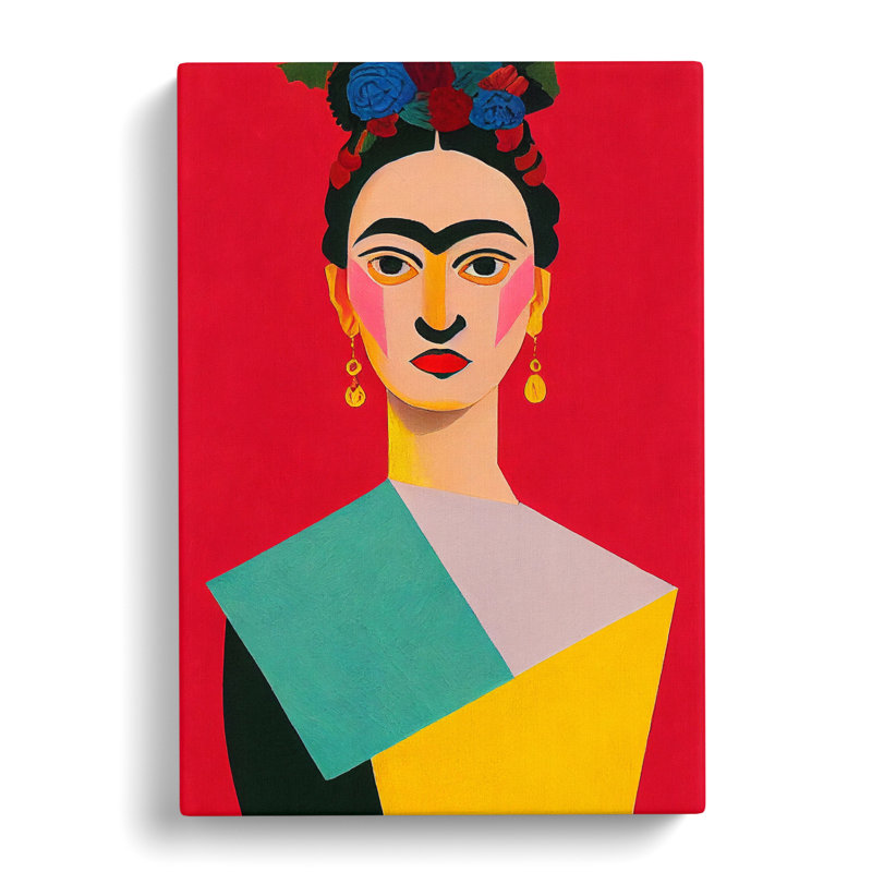 Frida Kahlo Cubism - Wrapped Canvas, 50cm H x 35cm W x 3cm D