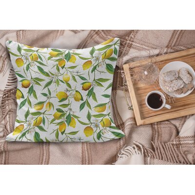 Ambesonne Nature Fluffy Throw Pillow Cushion Cover, Flowering Lemon Woody Plant Romance Habitat Citrus Fresh Background, Decorative Square Accent Pill -  wellminfab_31933_16x16