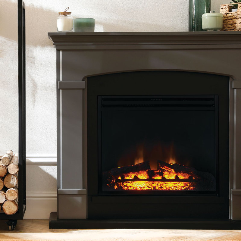 Cambridge Black Electric Fireplace Insert, 19.7" H x 22.8" W x 7.1" D
