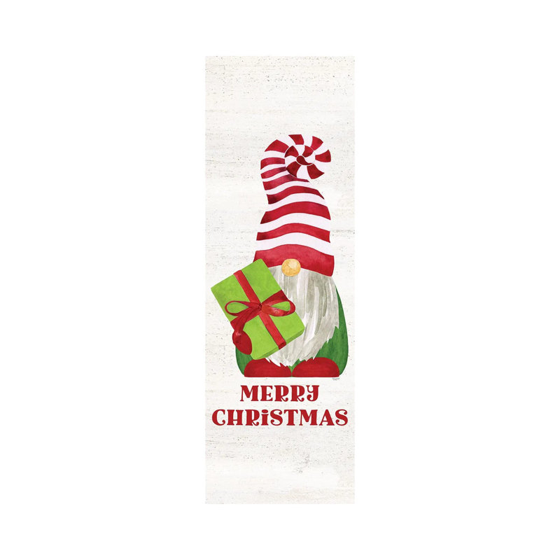 «Gnome for Christmas Sentiment vertical III-Merry Christmas» par Tara Reed - reproduction, H 72 po x l 24 po x P 1,5 po