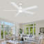 Ventilateur de plafond intelligent à 5 pales avec éclairage intégré, conception intérieure moderne pour le salon, la chambre à coucher et la salle à manger-732454200-732454214
