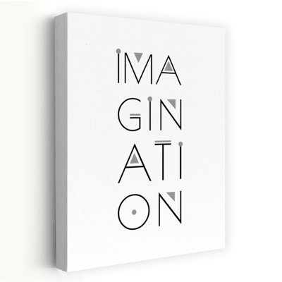 «Minimalist Imagination Text Abstract», reproduction d'art géométrique murale contemporaine