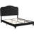 Upholstered Queen Bed With Button Tufting - Black Velvet Stable Wood Construction Led Lights Simple Assembly Uncommonness Feature-1068223395