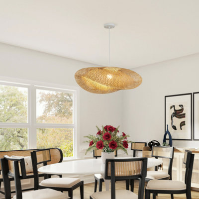 Lustre en bambou à hauteur réglable 32,25 po