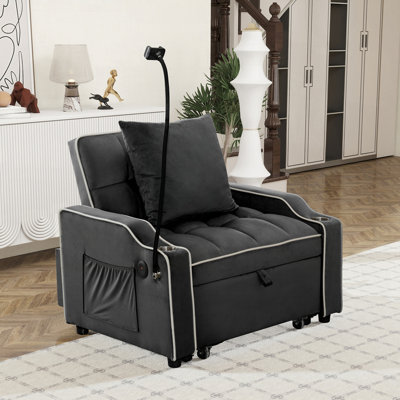 Canapé-lit convertible 3-en-1 avec dossier réglable et design multifonctionnel pour la vie moderne