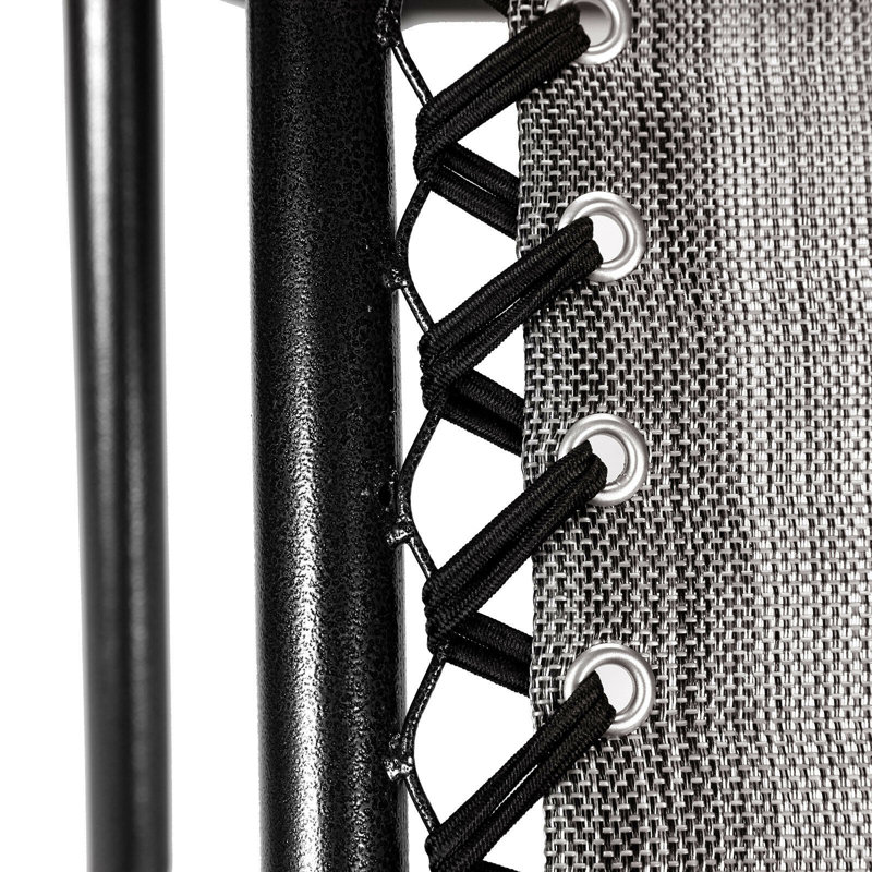 Fauteuil inclinable zéro gravité avec coussin Mudssir, Noir / gris