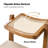 Amadou 19"W Modern Reversible Woven Rattan Backrest Dining Chair with Solid Wood Legs-912386679-912386665