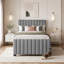 Structure de lit simple tapissier en velours avec lit gigogne coulissant simple-1414730019
