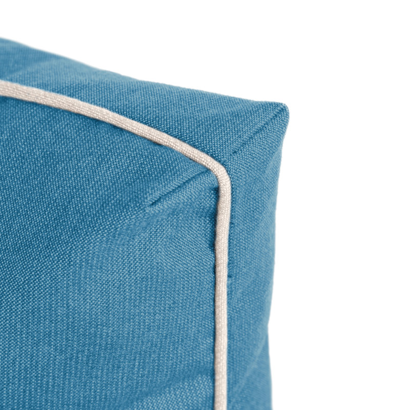Sunbrella Outdoor Lounge Chair Cushion 2 Piece Set Back & Seat Cushion, Peacock Blue