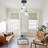 Modern Farmhouse 3-light Dimmable Glass Chandelier