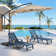 Beeram 120'' Round Cantilever Umbrella with Weighted Base