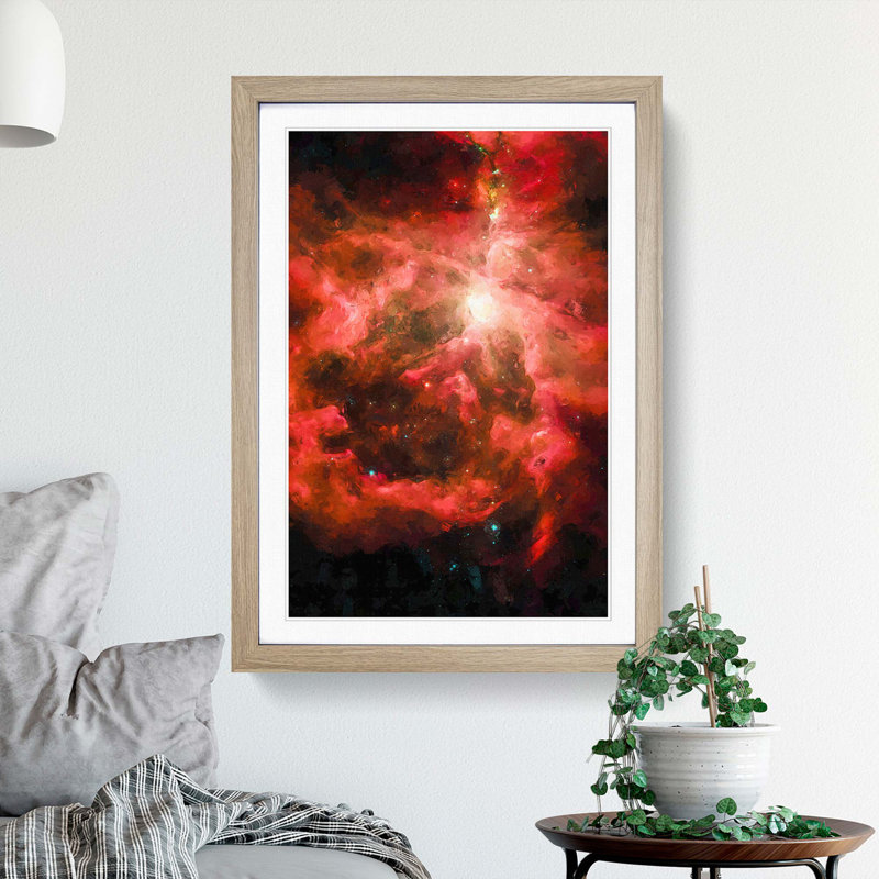 Universe in Abstract Vol.3 - Picture Frame Graphic Art Print, 36cm H x 27cm W x 2cm D, Oak Framed