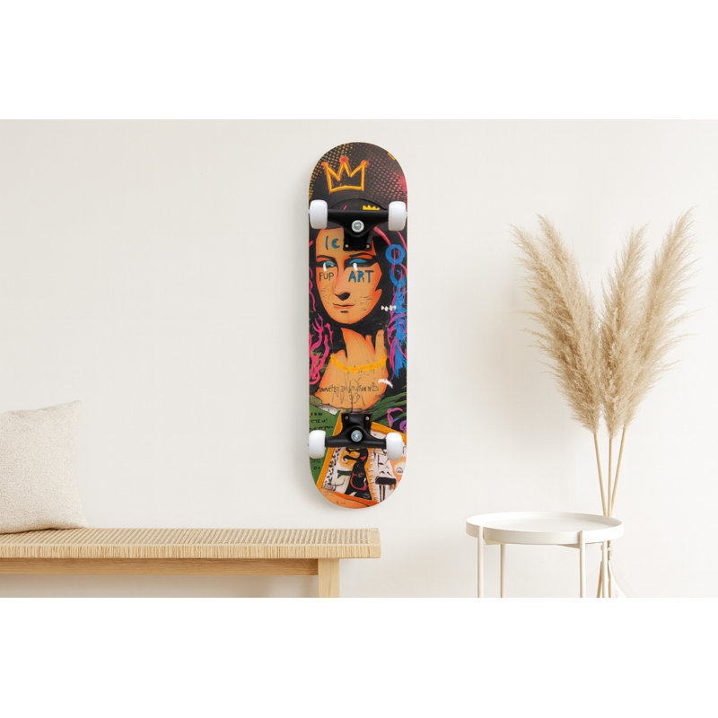 Graffiti Mona Lisa planche à roulettes Wallo-Board, 8 po x 31 po