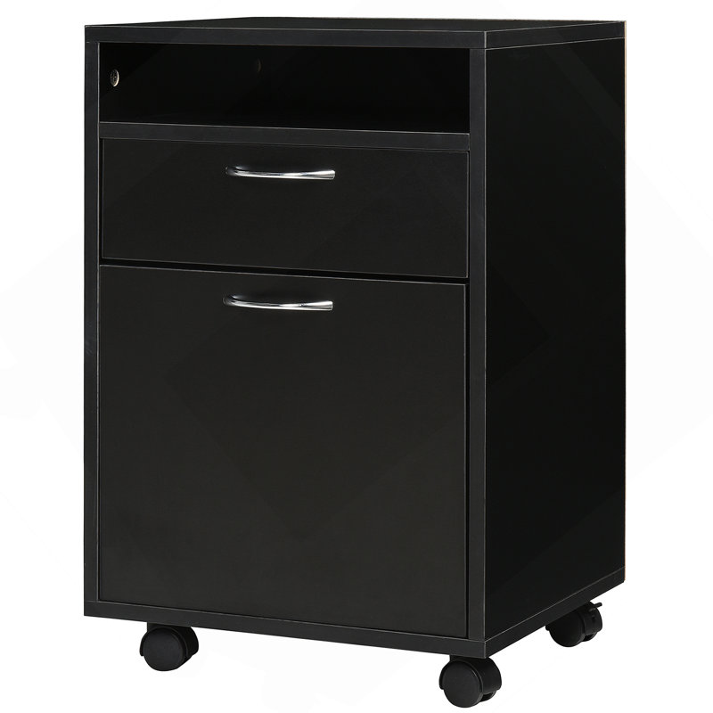 Mobile Storage Cabinet Organizer, Black