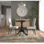 Table de bar ronde classique noire à piédestal de 36 pouces avec design peu encombrant-1938097180