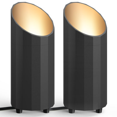 Barrina Uplighting Indoor Spotlight, 2 In 1 Detachable Up Lights Indoor Floor Can Light With 3000k Gu10 Bulb, Led Spot Lights For Plant Picture Home, 6.56ft Plug Cord & Foot Switch,2 Packs