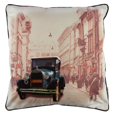 Coussin lavable de qualité supérieure, 17,0 x 17,0 pouces, 50% coton / 50% polyester, rembourrage en silicone, fermeture à glissière dissimulée | Doux, confortable et repassable | Parfait pour la décoration intérieure, le salon et la chambre à cou