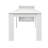 8-Seat Extendable Rectangular Dining Table, Crisp White Melamine-Finished MDF, Modern Storage Design
