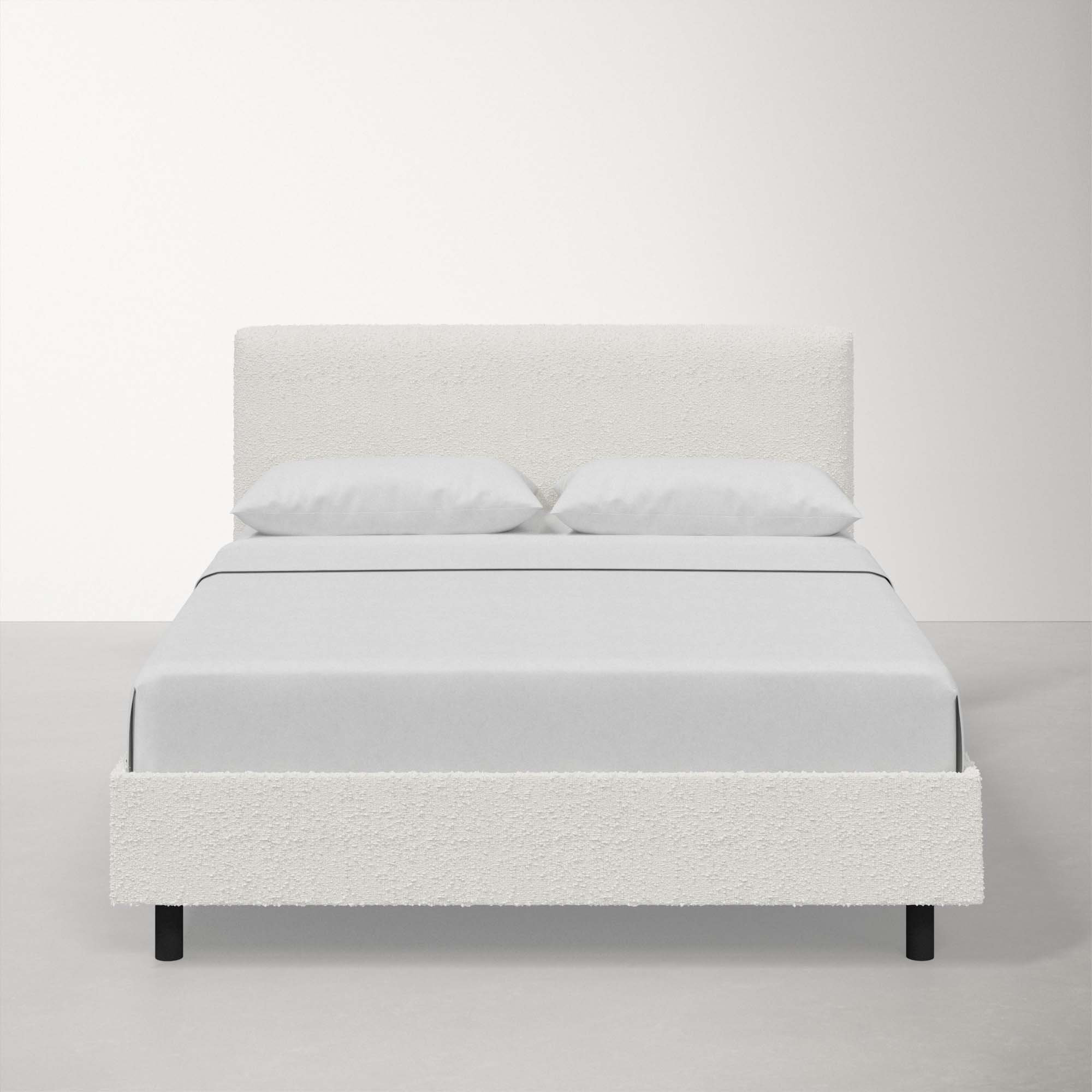 Adrien Upholstered Bed, Classic Snow Boucle, Twin