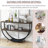 Rustic Industrial Design Demilune Shape Textured Metal Distressed Wood Console Table-507649300