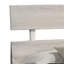 Lit plateforme avec tête de lit Cuzzy, bois blanc à profil bas-115686027