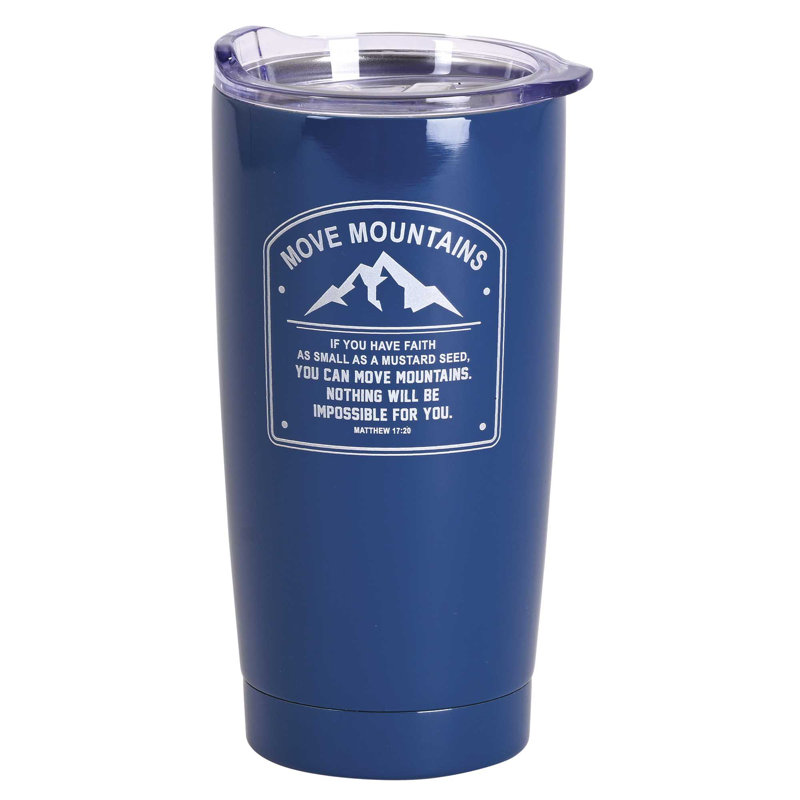 Tumbler Move Mountains Navy 20 Oz