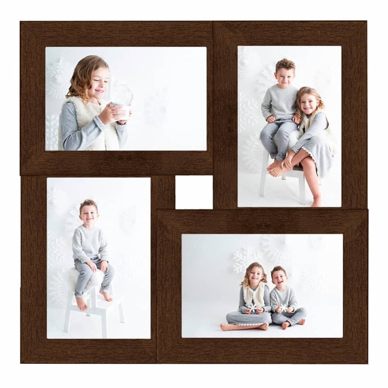 Cadre photo vidaXL, panneau de fibres à densité moyenne, cadre photo rectangulaire moderne, H 5,91 po x l 3,94 po x P 0,2 po