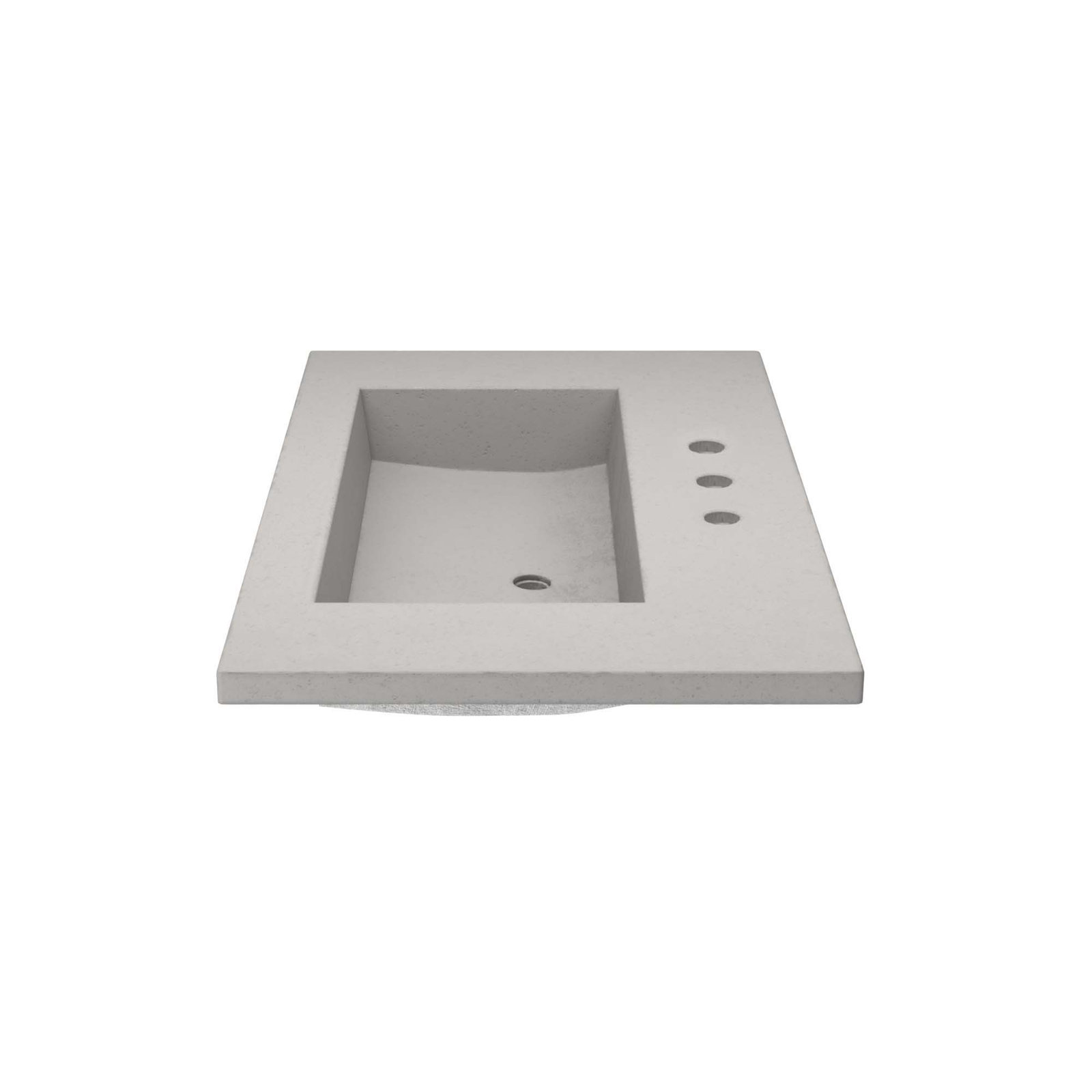 NativeStone Capistrano Vanity Top with Sink, Ash, 8" Centers