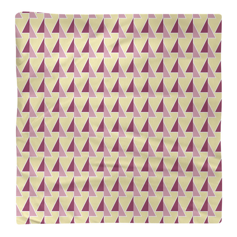 Serviette de table en coton à motif de flèches déplacées, H 0,1 po x l 10 po x P 10 po, Rose/jaune, Polyester sergé
