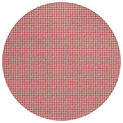Loreen Washable Houndstooth Indoor / Outdoor Rug