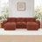 U-shaped Boneless Sofa,Tufted Design,32D High Density Sponge,Bottom Anti-Slip Design,No Assembly Required Bottom,Free Combination,Movable Ottomans For Study And Home Theater-976227146-976227147