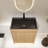 28" Oak Laundry Utility Cabinet with Stainless Steel Sink