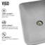 Lavabo de salle de bain rectangulaire en béton avec robinet H 12 po L 22 po x l 15 po x H 5 po BrightonLorca