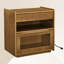 Table de chevet Mid-Century avec chargement USB - Table de bout Farmhouse avec tiroir en verre-1230317762