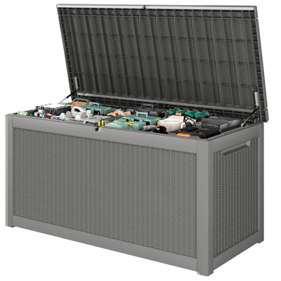 Water Resistant Resin Lockable Deck Box