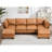 6-Pieces Faux Leather Sectional With two Ottoman
