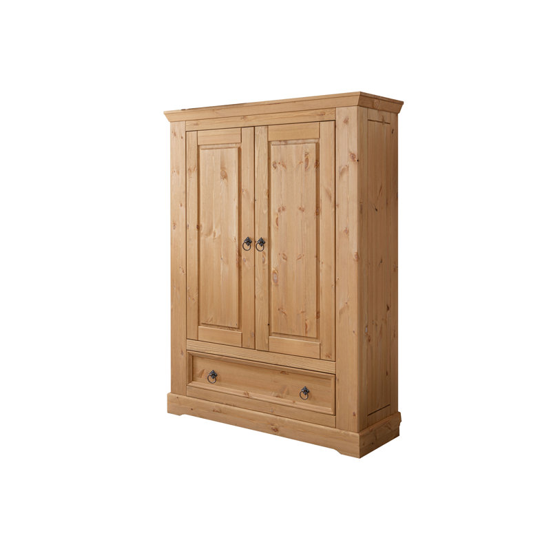 Jesterville 2 Door Solid Wood Wardrobe
