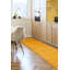 Tapis doré de transition noué à la main de conception unique 2 pi 9 po x 9 pi 2 po