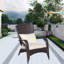 Chaise de patio avec coussins (coussin)-869089202